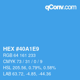Color code: HEX #40A1E9 | qconv.com