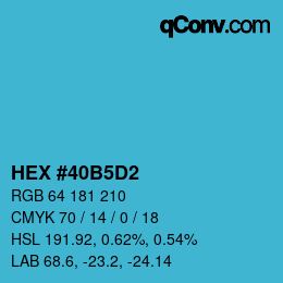 Color code: HEX #40B5D2 | qconv.com