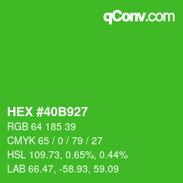 Color code: HEX #40B927 | qconv.com