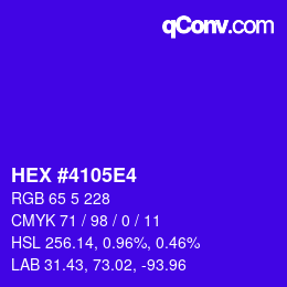 Color code: HEX #4105E4 | qconv.com