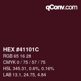 カラーコード: HEX #41101C | qconv.com