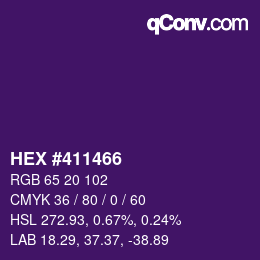 Color code: HEX #411466 | qconv.com