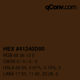 Color code: HEX #41240D00 | qconv.com
