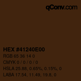 Color code: HEX #41240E00 | qconv.com