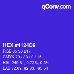 颜色代码: HEX #4124D9 | qconv.com