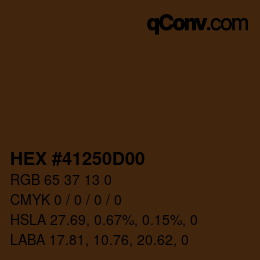 Color code: HEX #41250D00 | qconv.com