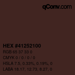 Color code: HEX #41252100 | qconv.com