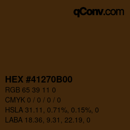 Color code: HEX #41270B00 | qconv.com
