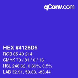 Color code: HEX #4128D6 | qconv.com