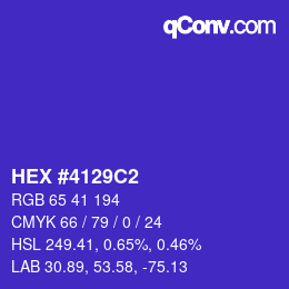 Código de color: HEX #4129C2 | qconv.com
