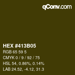 Color code: HEX #413B05 | qconv.com