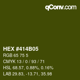 Color code: HEX #414B05 | qconv.com