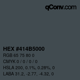 Color code: HEX #414B5000 | qconv.com