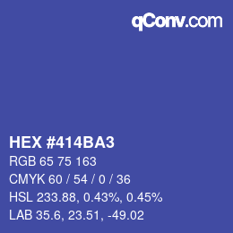 Color code: HEX #414BA3 | qconv.com