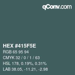 Código de color: HEX #415F5E | qconv.com