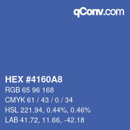 カラーコード: HEX #4160A8 | qconv.com