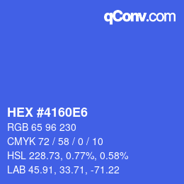 Color code: HEX #4160E6 | qconv.com