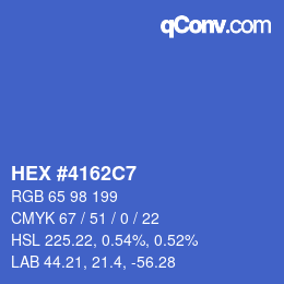 カラーコード: HEX #4162C7 | qconv.com