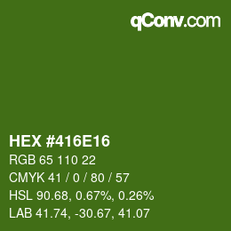 カラーコード: HEX #416E16 | qconv.com