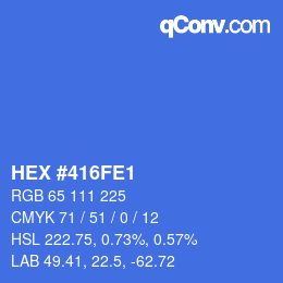 Color code: HEX #416FE1 | qconv.com