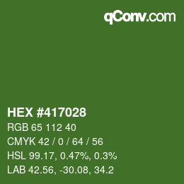 Color code: HEX #417028 | qconv.com