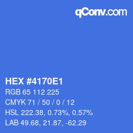 Color code: HEX #4170E1 | qconv.com