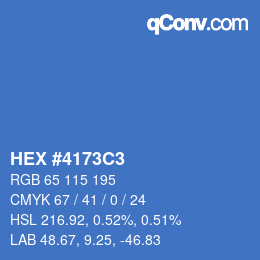 颜色代码: HEX #4173C3 | qconv.com
