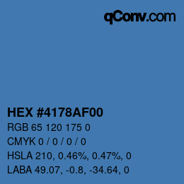 Color code: HEX #4178AF00 | qconv.com