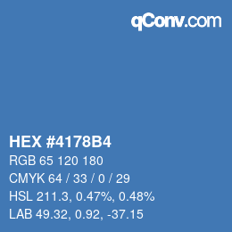 Código de color: HEX #4178B4 | qconv.com