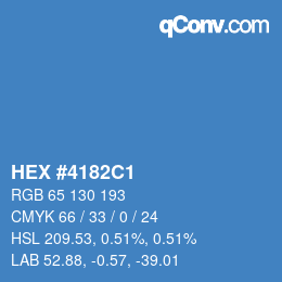 Color code: HEX #4182C1 | qconv.com