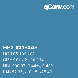 カラーコード: HEX #4184A8 | qconv.com