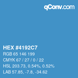 Color code: HEX #4192C7 | qconv.com