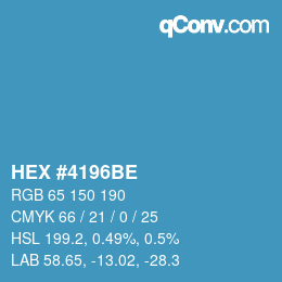 颜色代码: HEX #4196BE | qconv.com