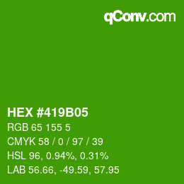 Color code: HEX #419B05 | qconv.com