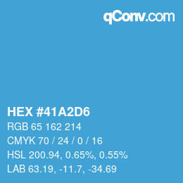 カラーコード: HEX #41A2D6 | qconv.com