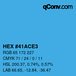 カラーコード: HEX #41ACE3 | qconv.com