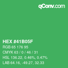 カラーコード: HEX #41B05F | qconv.com