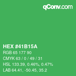 Color code: HEX #41B15A | qconv.com