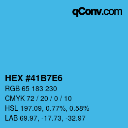 Color code: HEX #41B7E6 | qconv.com