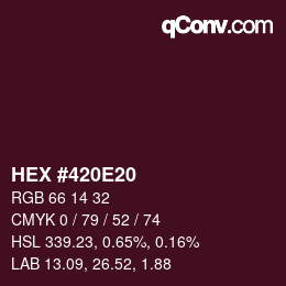 Color code: HEX #420E20 | qconv.com