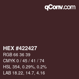 Color code: HEX #422427 | qconv.com