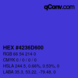 Color code: HEX #4236D600 | qconv.com
