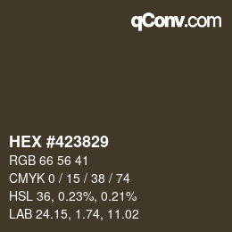 カラーコード: HEX #423829 | qconv.com