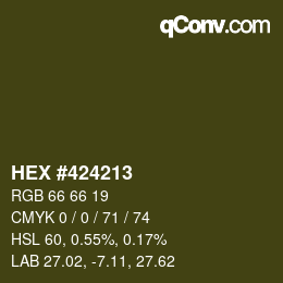 Color code: HEX #424213 | qconv.com
