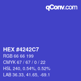 Código de color: HEX #4242C7 | qconv.com