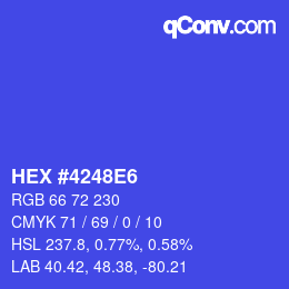 Color code: HEX #4248E6 | qconv.com