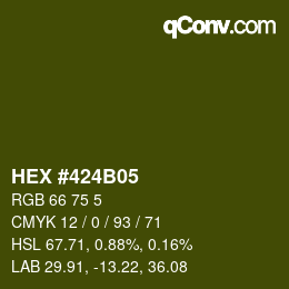 Color code: HEX #424B05 | qconv.com