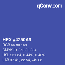 Color code: HEX #4250A9 | qconv.com