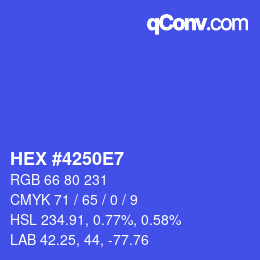 Color code: HEX #4250E7 | qconv.com