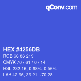 Color code: HEX #4256DB | qconv.com